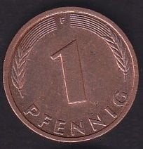 Almanya 1 Pfennig 1991 F
