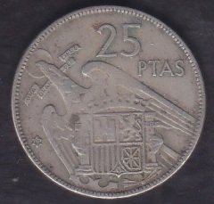 İSPANYA 25 PESETA 1957