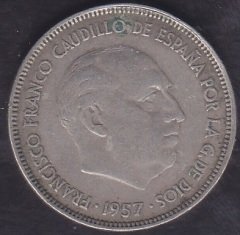 İSPANYA 25 PESETA 1957