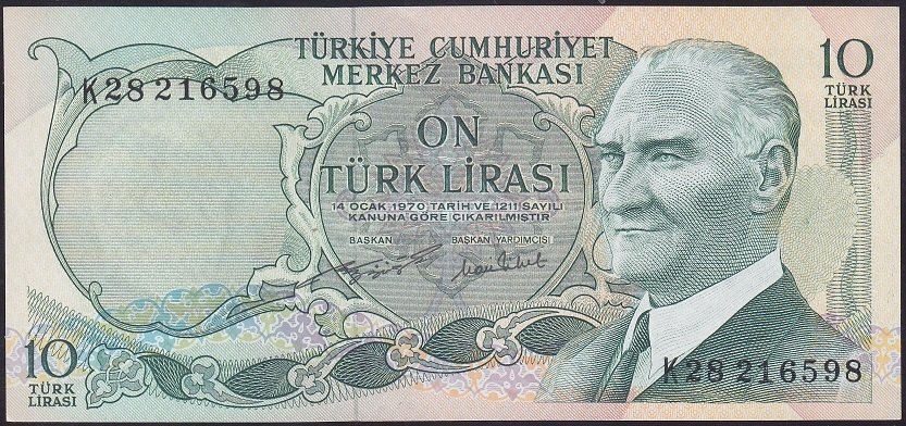 6.EMİSYON 2.TERTİP 10 LİRA K28 216598 ÇİLALTI ÇİL