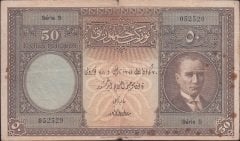 1.Emisyon 50 Lira Seri 5 052529 Çok Temiz