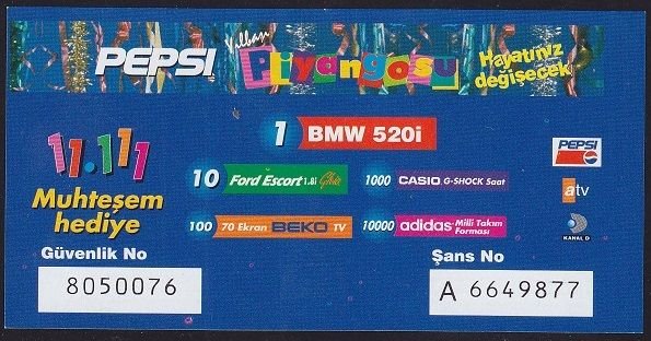 Pepsi Eşya Piyangosu 1996