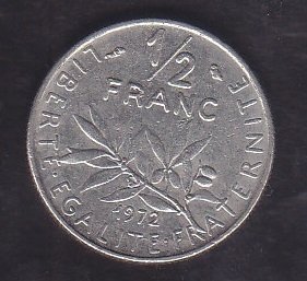 FRANSA 1/2 FRANK 1972 eski para mezat