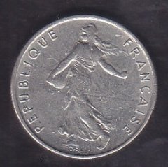 FRANSA 1/2 FRANK 1972 eski para mezat