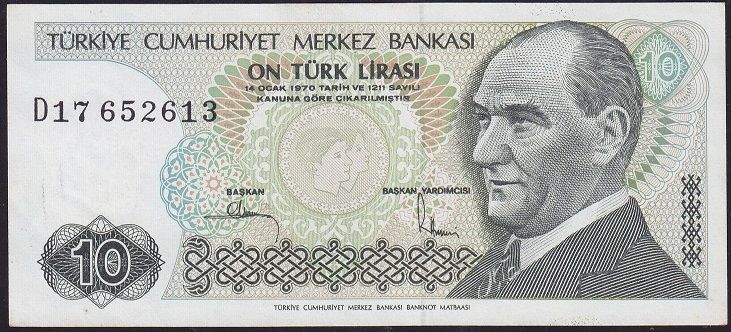 7.Emisyon 2.Tertip 10 Lira D17 652613 Çilaltı Çil