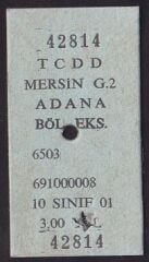 TCDD Mersin-Adana Tren Bileti