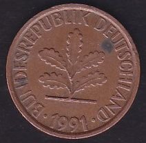 Almanya 1 Pfennig 1991 A