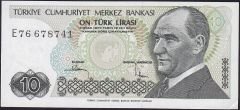 7.Emisyon 2.Tertip 10 Lira E76 678741 Çilaltı Çil