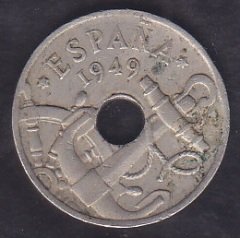 İSPANYA 50 CENTİMOS 1949