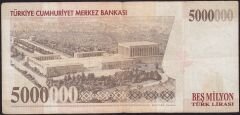 7.Emisyon 5 000 000 Lira E72 916877 Çok Temiz