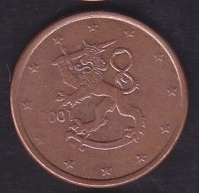 Avrupa 5 Euro Cent 2001 Finlandiya