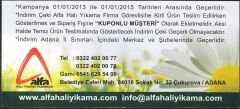 Alfa Halı Yıkama Fabrikası İndirim Kuponu
