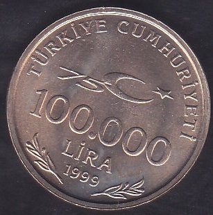 1999 YILI 100.000 LİRA ÇİLALTI ÇİL