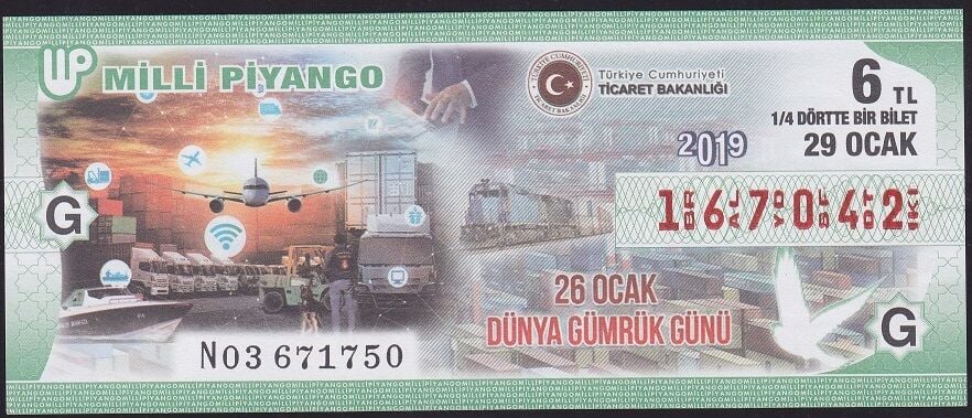 2019 29 Ocak Çeyrek Bilet - G Serisi