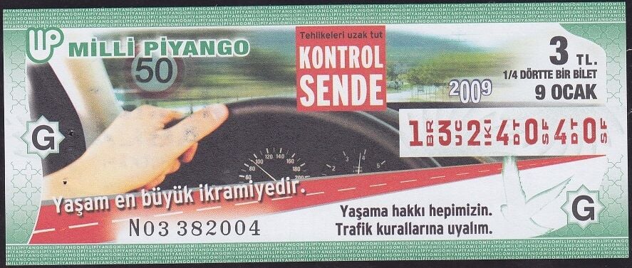2009 9 Ocak Çeyrek Bilet - G Serisi