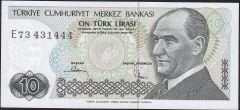 7.Emisyon 2.Tertip 10 Lira E73 431444 Çil