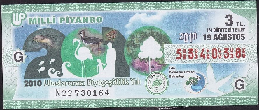 2010 19 Ağustos Çeyrek Bilet - G Serisi