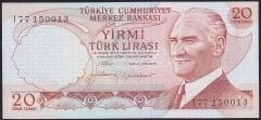6.Emisyon 4.Tertip 20 Lira I77 150013 Çil