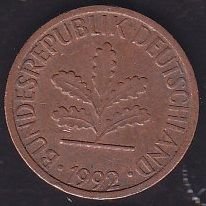 Almanya 1 Pfennig 1992 G