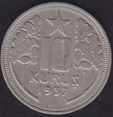 1937 Yılı 10 Kuruş
