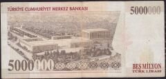 7.Emisyon 5 000 000 Lira E68 113664 Çok Temiz
