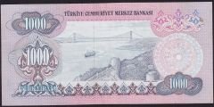 6.Emisyon 1.Tertip 1000 Lira A36 251398 Çok Temiz+