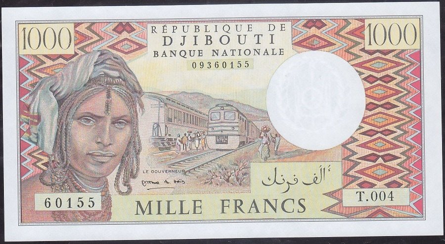 Djibouti 1000 Frank Çil 1979 - 1988 Pick 37e