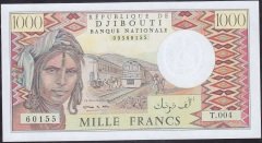 Djibouti 1000 Frank Çil 1979 - 1988 Pick 37e