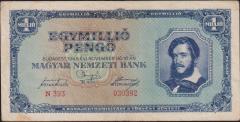 Macaristan 1000000 Pengo 1945 Çok Temiz+