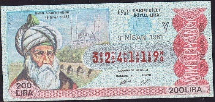 1981 9 Nisan Yarım Bilet - Y Serisi
