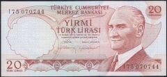 6.Emisyon 4.Tertip 20 Lira I75 070744 Çilaltı Çil