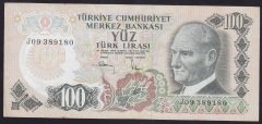 6.EMİSYON 3.TERTİP 100 LİRA J09 389180 ÇOK TEMİZ +