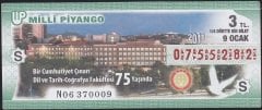 2011 9 Ocak Çeyrek Bilet - S Serisi