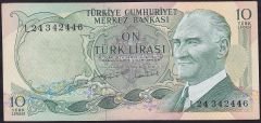 6.Emisyon 2.Tertip 10 Lira L24 342446 Çok Çok Temiz+