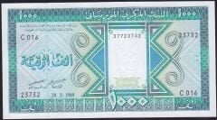 Moritanya 1000 Ouguiya 1989 Çil 23732 Blok Radar