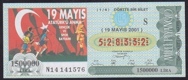 2001 19 MAYIS ÇEYREK BİLET