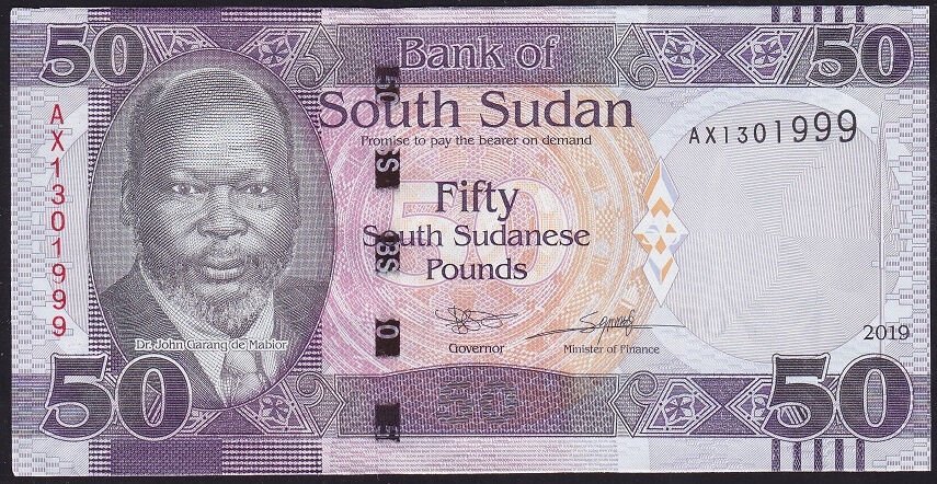 South Sudan 50 Pound 2019 Çil ( 999 )