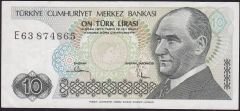 7.Emisyon 2.Tertip 10 Lira E63 874865 Çok Temiz+