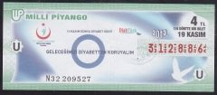 2013 19 KASIM ÇEYREK BİLET - U SERİSİ