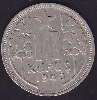 1940 Yılı 10 Kuruş