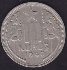 1940 Yılı 10 Kuruş
