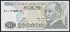 7.EMİSYON 1.TERTİP 10 LİRA A90 243272 ÇÇT +