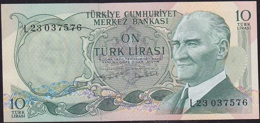6.Emisyon 2.Tertip 10 Lira L23 037576 Çilaltı Çil