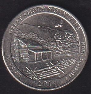 Amerika Çeyrek Dolar 2014 D Hatıra Great Smoky Mountains Ulusal Park Bölgesi