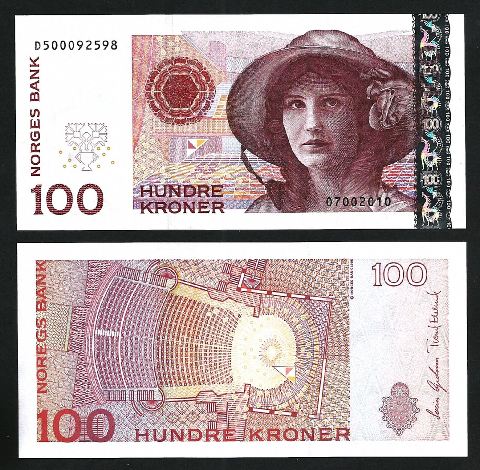 Norveç 100 Kroner 2010 Çil Pick 49e