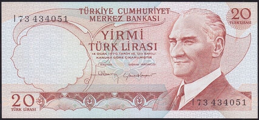 6.Emisyon 4.Tertip 20 Lira I73 434051 Ççt Çilaltı