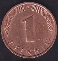 Almanya 1 Pfennig 1993 G
