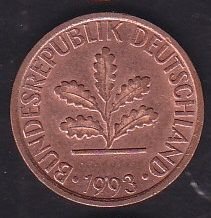 Almanya 1 Pfennig 1993 G