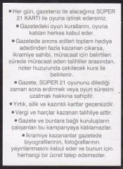 Süper 21 Kazı Kazan Kartı Kupa 7