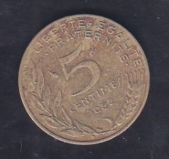 FRANSA 5 CENTİMES 1982